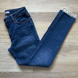 Joe's Women’s 28 Jeans Dark Blue Frayed Hem Ankle Skinny